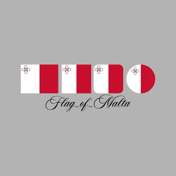 Bandeira Arte Projeto Nação Malta — Vetor de Stock