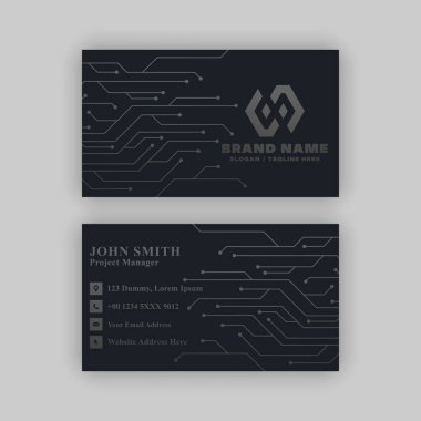 Basit bir kartvizit şablonu. Düzenlenebilir, yeniden boyutlandırılabilir, vektör illüstrasyonu.