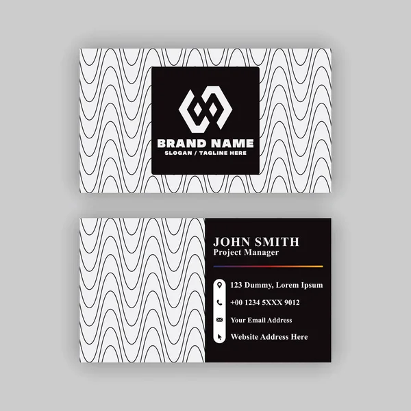 Simple Business Card Template Editable Resizable Vector Illustration — Stock Vector
