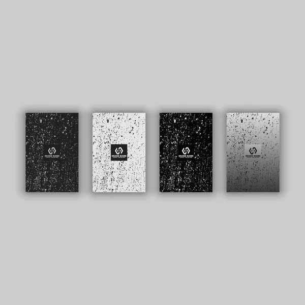 Modern Cover Design Set Luxury Creative Gritty Texture Pattern Colors — ストックベクタ
