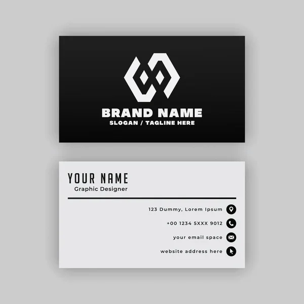 Simple Business Card Template Editable Resizable Vector Illustration — ストックベクタ