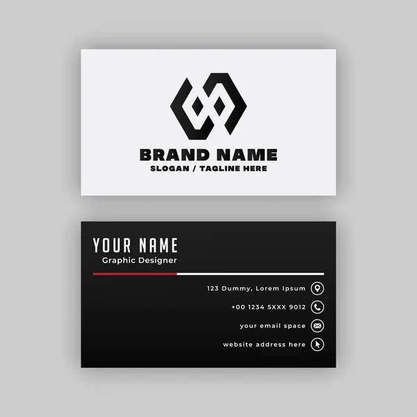 Simple Business Card Template Editable Resizable Vector Illustration — 스톡 벡터