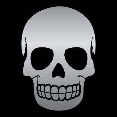 Skull vector With Silver Color