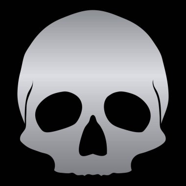 Skull vector With Silver Color