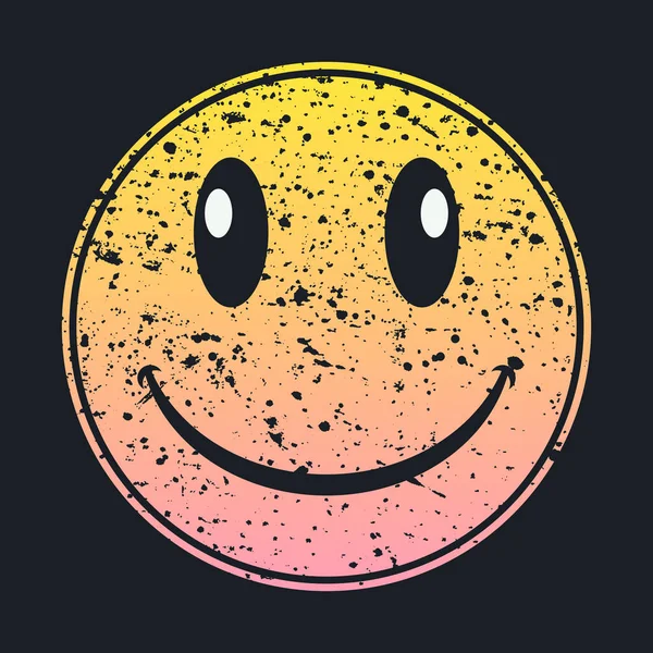Funny Emoji Gritty Texture — Archivo Imágenes Vectoriales