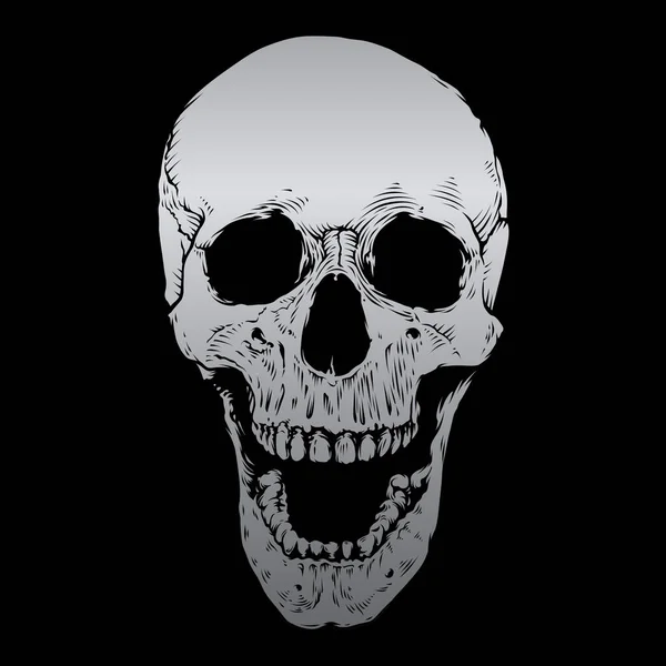 Skull Vector Silver Color — Image vectorielle