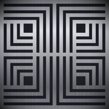 Geometric abstract background with silver and black color 