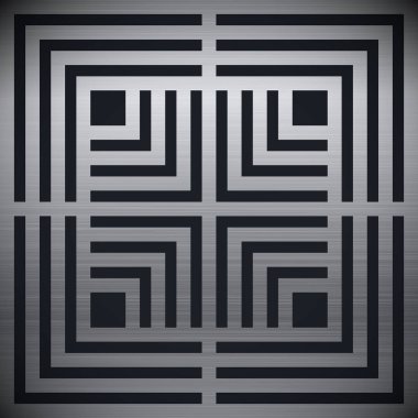 Geometric abstract background with silver and black color 