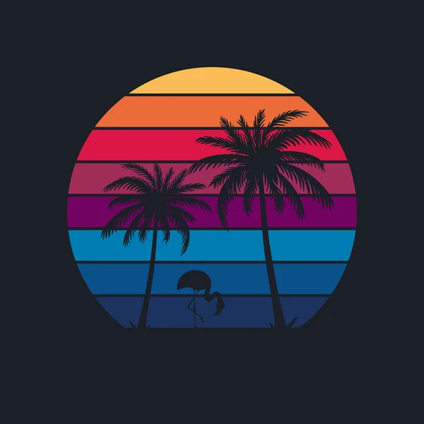 Zomertijd Het Strand Artwork Design — Stockvector