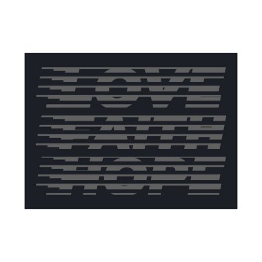 Aşk umudu, yarım ton harf tipografisi