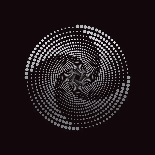 Masiva Espiral Punteada Vortex Diseño Obras Arte — Archivo Imágenes Vectoriales