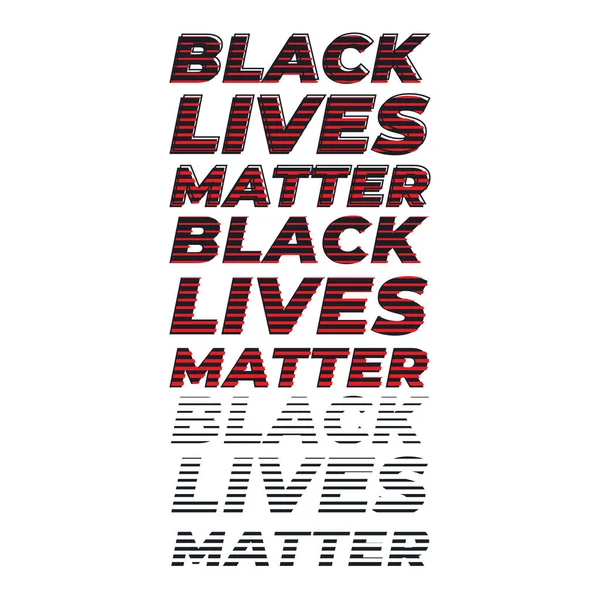 黑色生命很重要 半色调线条字体设计 — 图库矢量图片