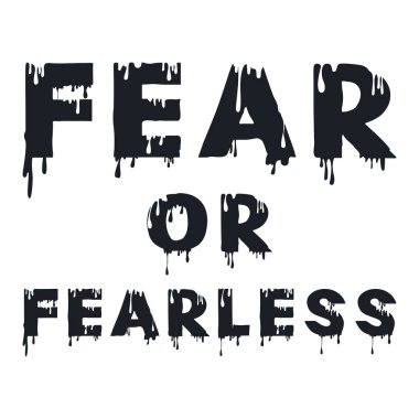 Korku ya da korkusuz yazı efekti ile boya dokusu arka planı