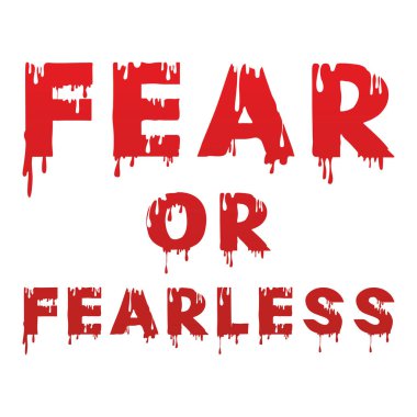 Korku ya da korkusuz yazı efekti ile boya dokusu arka planı