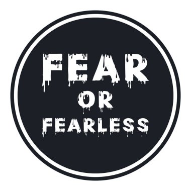 Korku ya da korkusuz yazı efekti ile boya dokusu arka planı