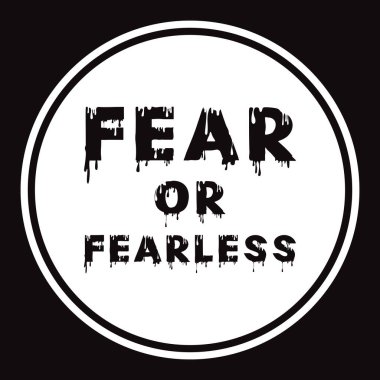 Korku ya da korkusuz yazı efekti ile boya dokusu arka planı