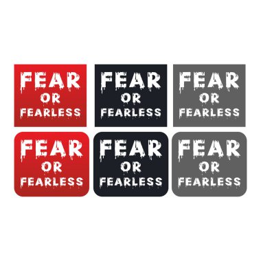 Korku ya da korkusuz yazı efekti ile boya dokusu arka planı