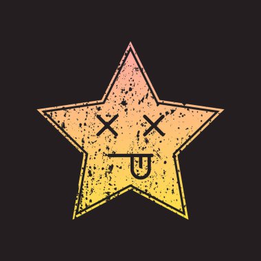 Cesur doku sanat tasarımı ile komik emoji