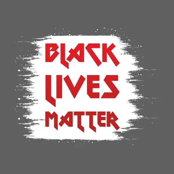 黑人的生命很重要有关美国黑人人权的抗议标语 — 图库矢量图片