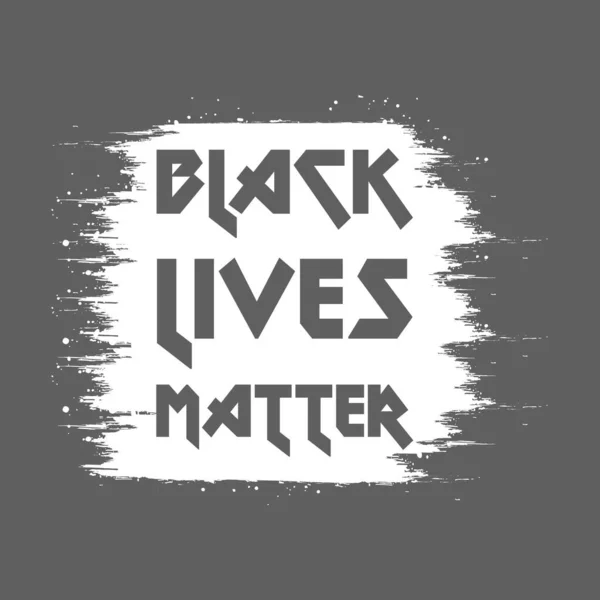 Black Lives Matter Banner Protesto Sobre Direitos Humanos Dos Negros —  Vetores de Stock