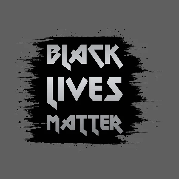 Siyahların Yaşamı Önemlidir Amerika Daki Siyahilerin Nsan Hakları Sancağını Protesto — Stok Vektör