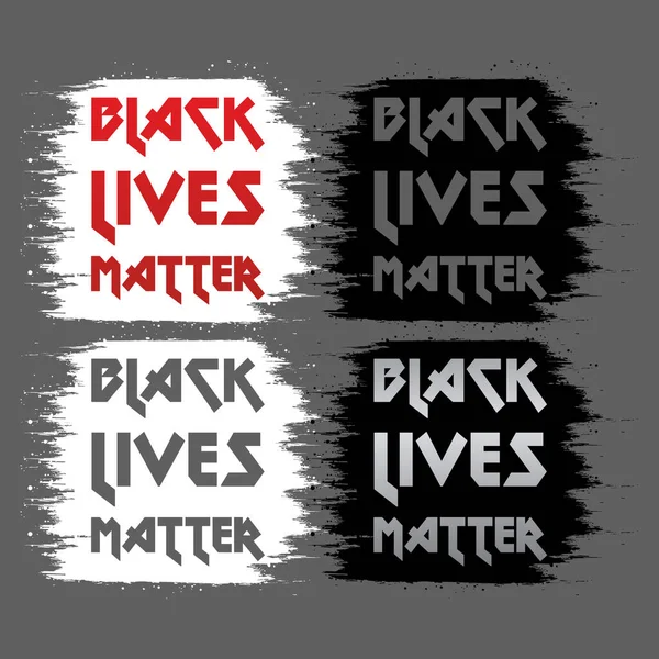 Black Lives Matter Protest Banner Human Right Black People America — Stock Vector