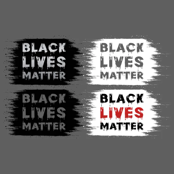 Black Lives Matter Typography Text Effect Paint Texture Background — Stock Vector
