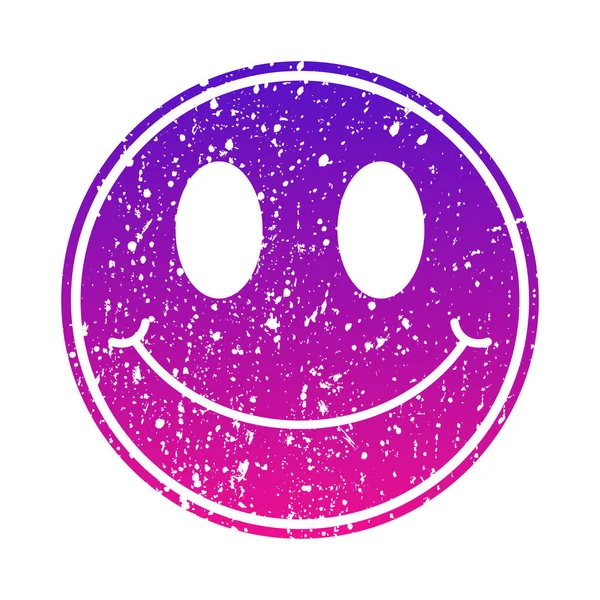 Funny Emoji Gritty Texture Artwork Design — Stock Vector