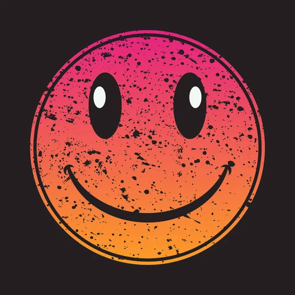 Emoji Drôle Avec Motif Texture Graveleuse — Image vectorielle