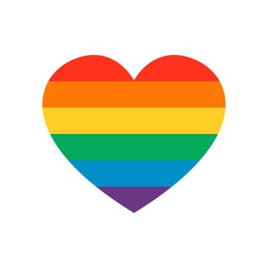 LGBTQ Onur Ayı. Gökkuşağı renklerinde aşkın simgesi ve simgesi. Düzenlenebilir, EPS 10, Vektör İllüstrasyonu.