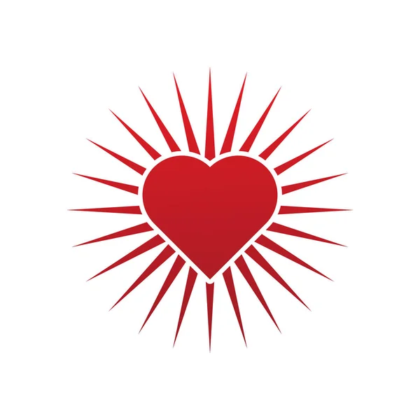Ícone Símbolo Amor — Vetor de Stock