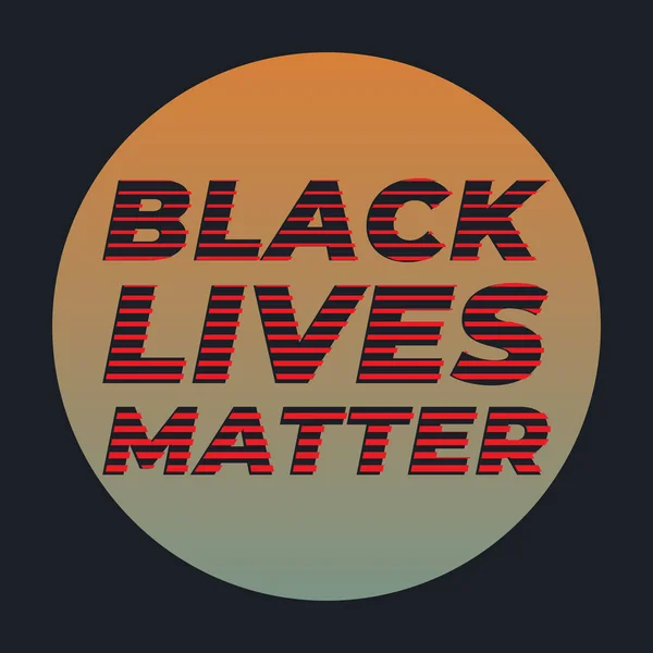 Black Lives Matter Half Tone Line Letter Typography Design — Image vectorielle