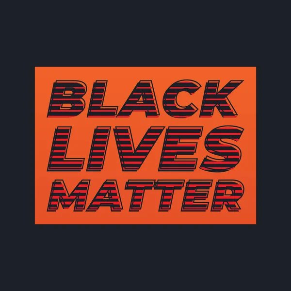 Black Lives Matter Mezzitoni Linea Lettera Tipografia Design — Vettoriale Stock