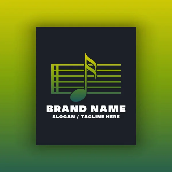 Шаблон Дизайну Музичного Логотипу — стоковий вектор