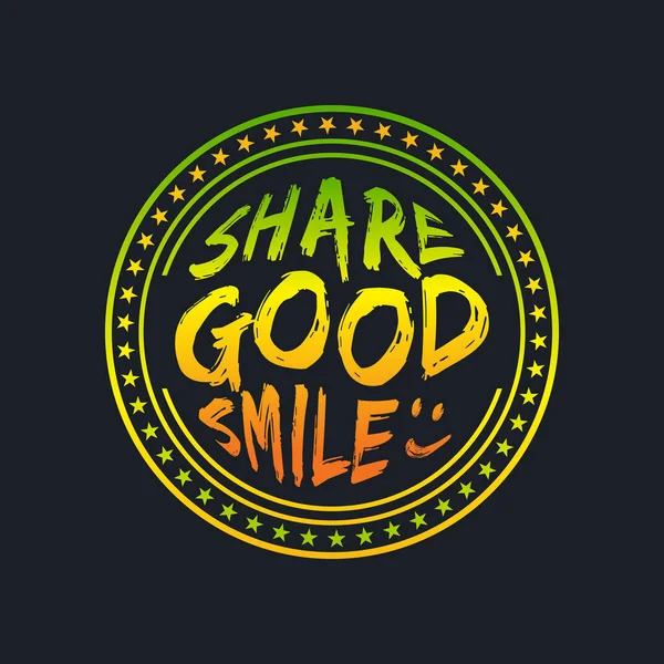 Share Good Smile Типографія Літер — стоковий вектор