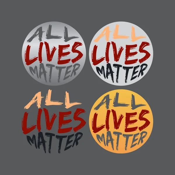 All Lives Matter Типографія Дизайну Колекції Творів Мистецтва — стоковий вектор