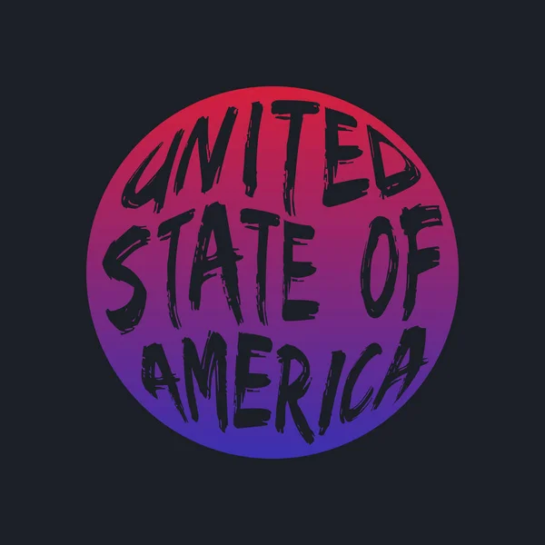 Stato Unito America Tipografia Tipografica — Vettoriale Stock