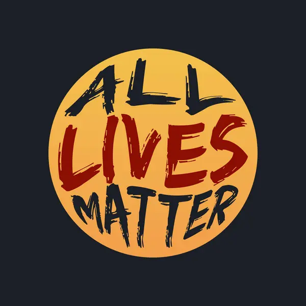 All Lives Matter Lettering Typography Design Artwork — Stock Vector