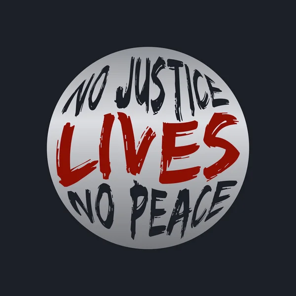 Justice Lives Peace Lettrage Typographie Design Artwork — Image vectorielle