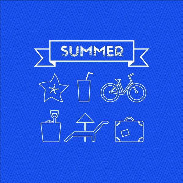 Iconos de verano — Vector de stock