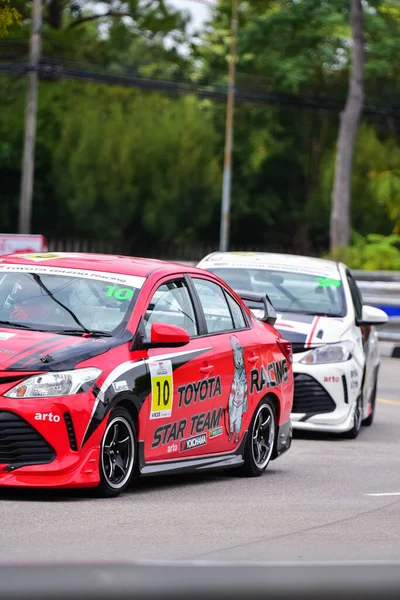 Chiangmai Listopad 2021 Toyota Racing Auto Trati Silnici Při Vysoké — Stock fotografie