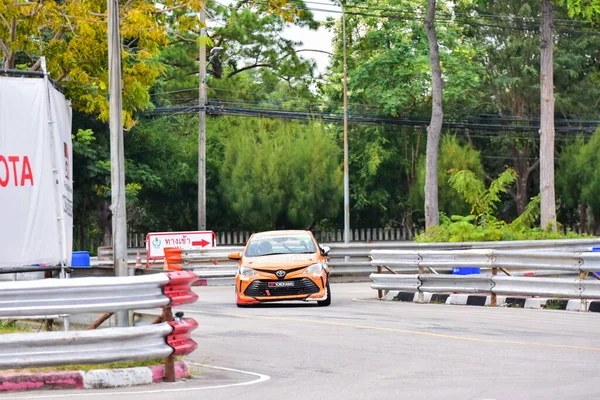 Chiangmai Listopad 2021 Toyota Racing Auto Trati Silnici Při Vysoké — Stock fotografie