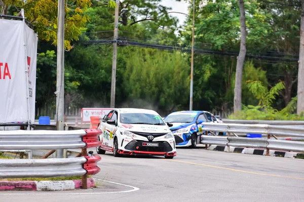 Chiangmai Noviembre 2021 Toyota Racing Car Track Road High Speed — Foto de Stock