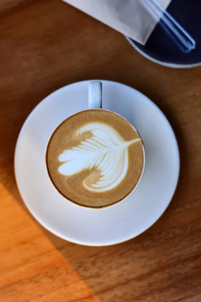 Coffee Cappuccino Art Mug Relaxing Time — Foto de Stock