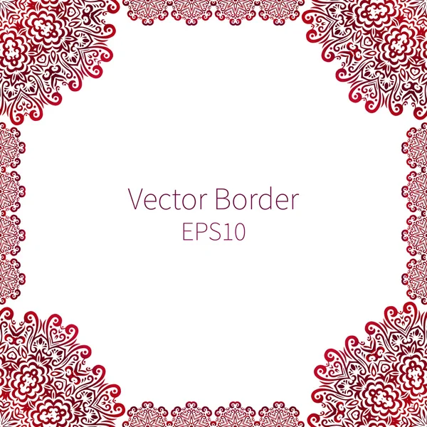 Csipkés vektor esküvői mintanyomtatvány. absztrakt kör virág dísz. jó a születésnap vagy a baba zuhany meghívást. etnikai tervez — Stock Vector