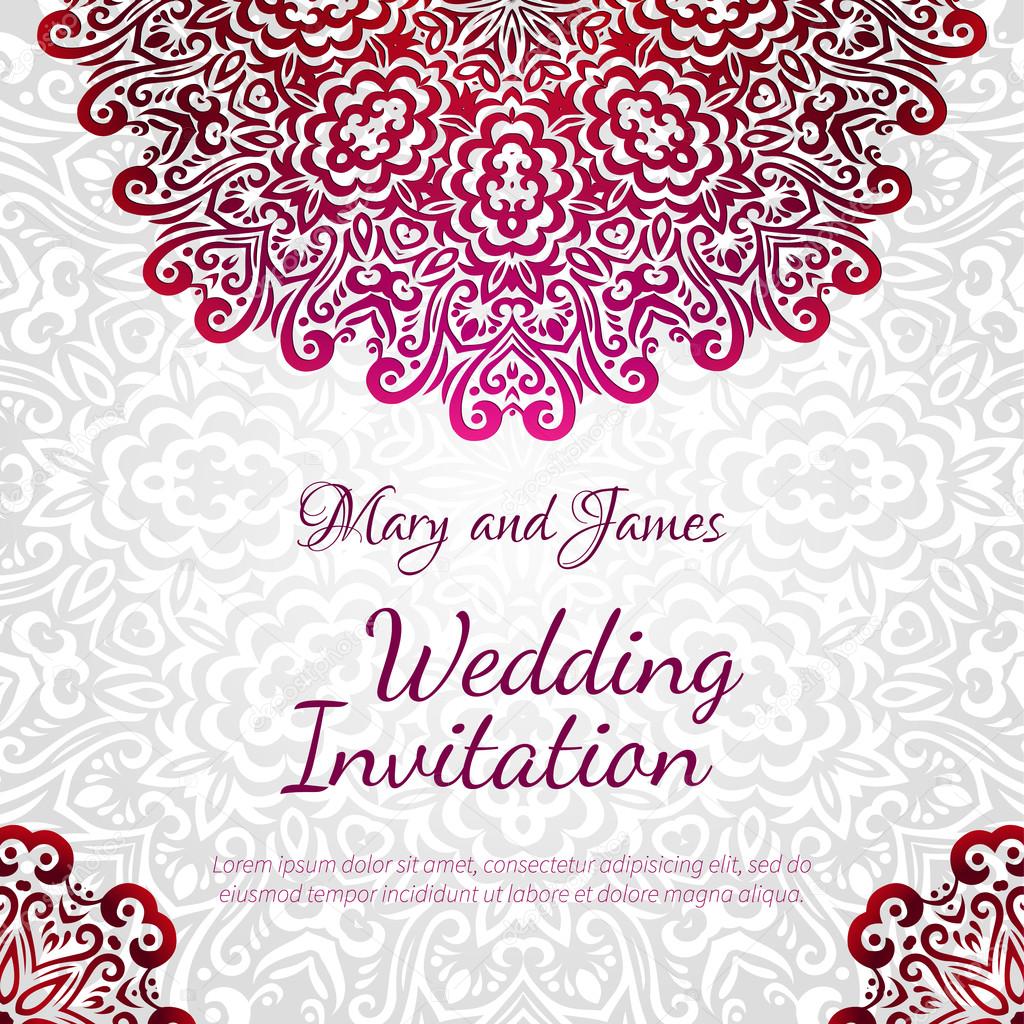 Indian wedding card Vector Art Stock Images | Depositphotos