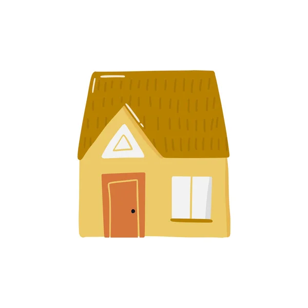 Bonita Casa Garabatos Estilo Dibujado Mano Diseño Infantil Habitación Ropa — Archivo Imágenes Vectoriales