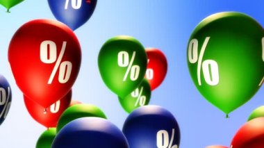 Balonlar yüzde simgesi (Loop)