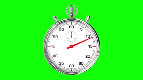 Stopwatch lus realtime (groen scherm) — Stockvideo