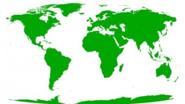 Dünya Haritası, dünya (beyaz arka plan spinning dersine sarar)